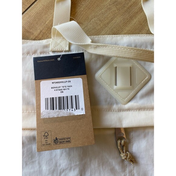 THE NORTH FACE Berkeley Tote Pack Backpack Vintage White NWT - Picture 3 of 7